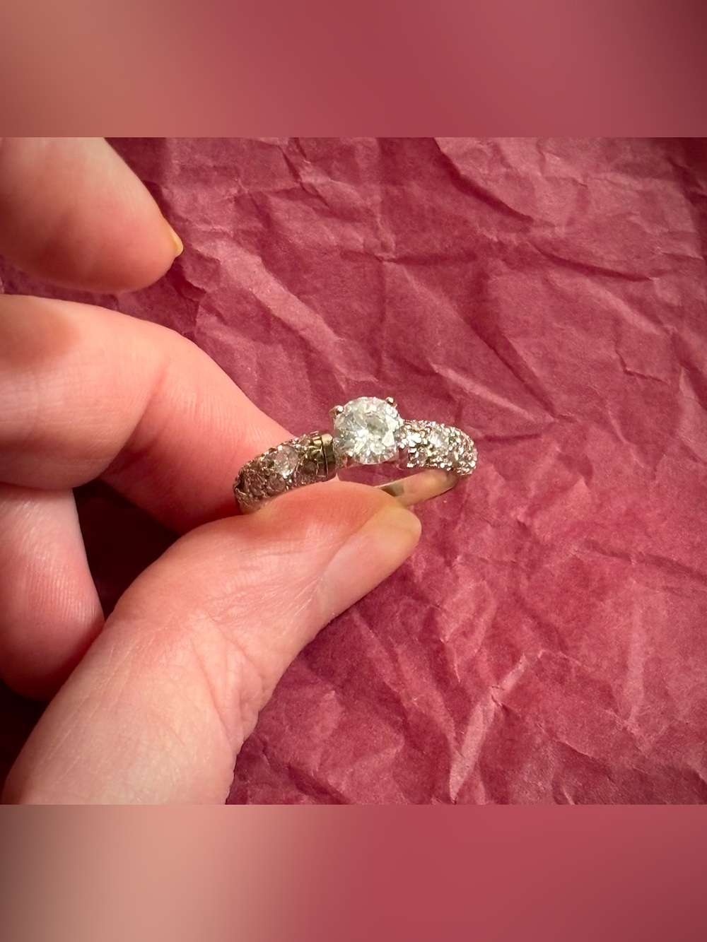 Charmed Aroma- SS925 W/Classic Solitaire Round-Cut AAA Cubic Zirconia & Accents